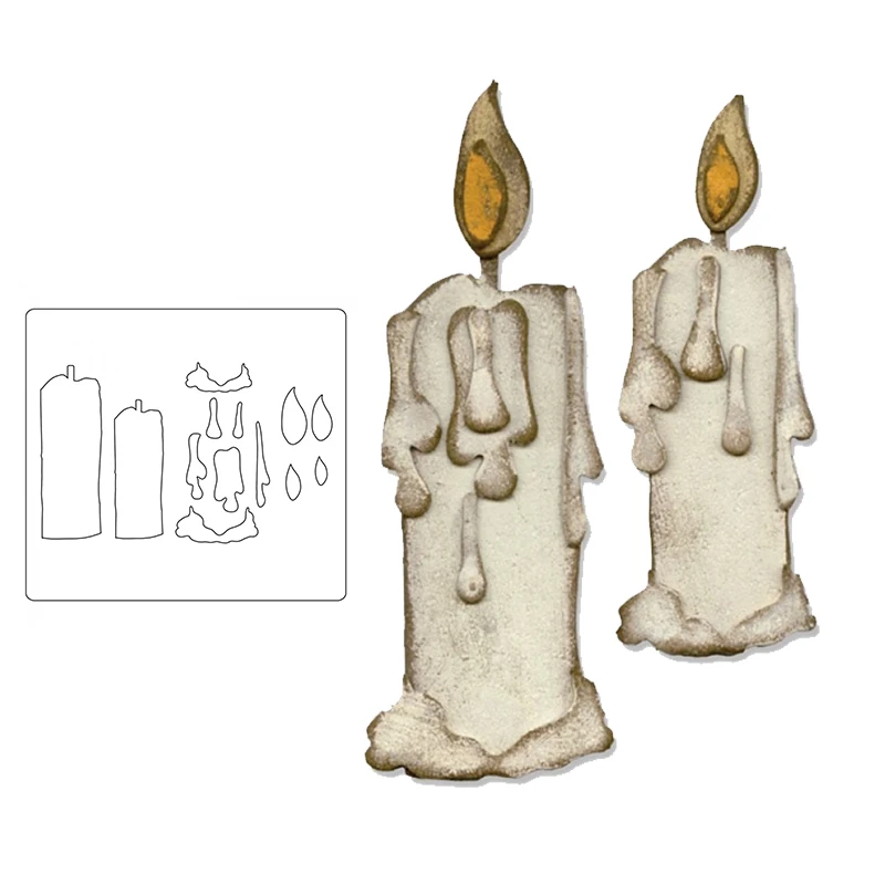 

Metal Cutting Dies for Scrapbooking Candles New 2019 Cutting Embossing Stencils Paper Craft Die Paper Cards Making