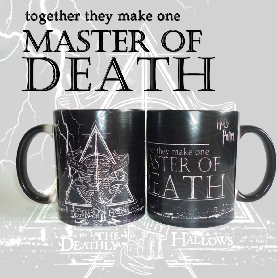 

Drop shipping Magic Master of Death Mugs Changing color Heat Sensitive morph mugs