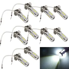 10 шт. H3 высокое Мощность лампа 5630 автомобильный светодиод smd лампы Противотуманные фары Дневные Фары светильник источник 12V 6000K головной светильник