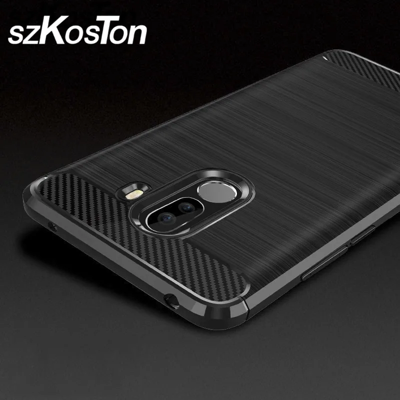 Carbon Fiber Silicone Full Back Cover Case For Xiaomi