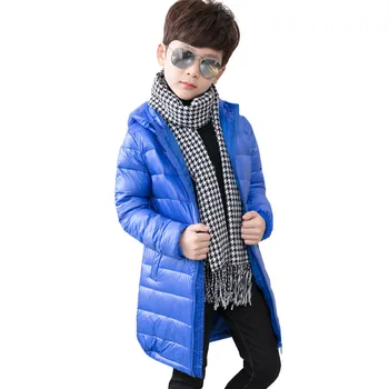 

utumn Winter Jackets Girls Hooded Long Ultra Light Kids Duck Down Jacket Boys Girls Outerwear Coat Y912