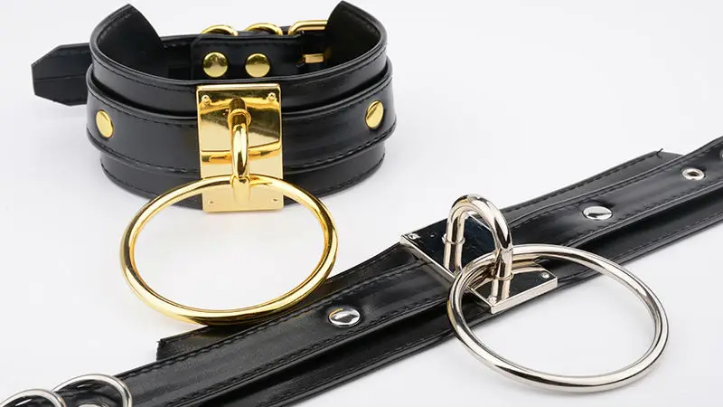 Designed Rock Black Widen PU Leather Personalized Necklace Punk 60mm O Round Silver Collares For 90s Girl Oversized Choker Women 8