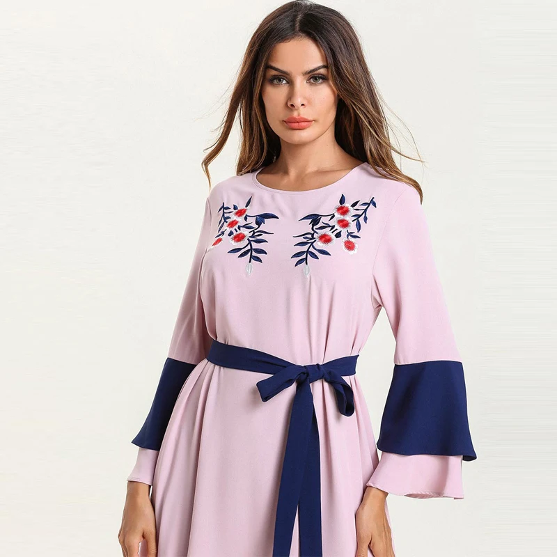 Восточный халат из марокена Дубай Абаи Femme арабских исламский, мусульманский платье хиджаб Абаи s женский Восточный халат Оман джилбаба