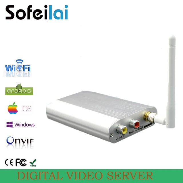 Wireless Analog camera to IP camera converter audio