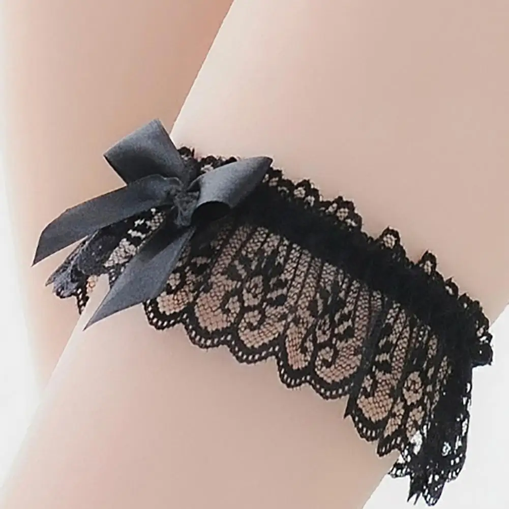 Сексуальное Кружевное атласное бантиковое ножное кольцо для ног нижнее белье Жгут свадебная одежда подвязка ночное белье