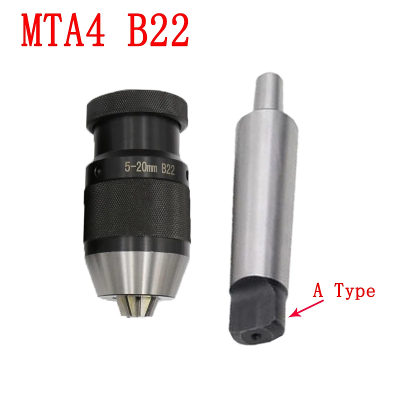 

1SET drill chuck with morse tapper arbor MT4 B22 Automatic Locking Chuck Self Tighten chuck