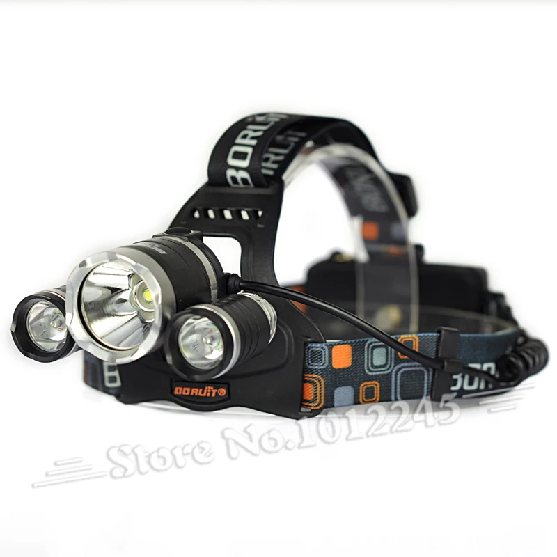 

T6 2R5 5000 Lumen Headlamp Head Light Torch Headlight Head lamp lantern with 2*18650/Car Charger For Hunting Riding Cycling