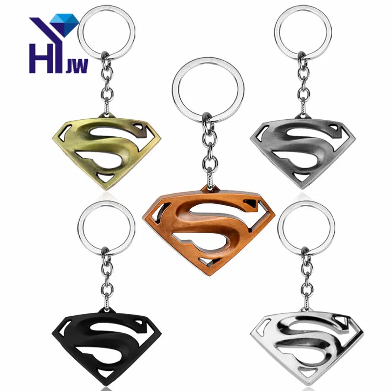 Movie Superman Keychain Key Holder Superhero S Logo Metal Key Chain