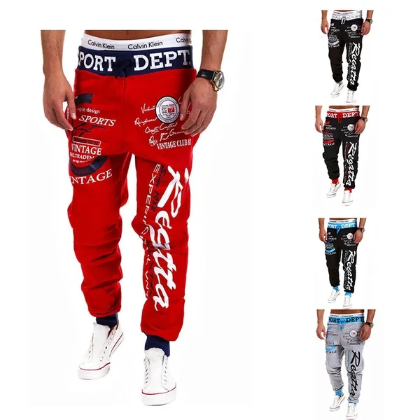 

FindciNew Fashion Men's pants Trousers Letter Printing Military Pants Male Compression Pant Casual Tactical Pant Mens Calabasas