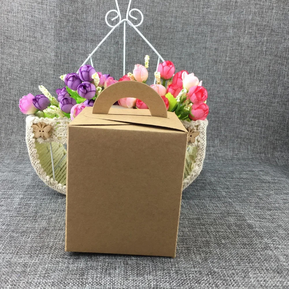 Download 24PCS/Lot 9.5*9.5*11cm Kraft Paper Hang Square Gift Boxes ... Yellowimages Mockups
