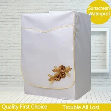 SRYSJS вышивка крышка для стиральной машины крышку бежевый Цвет Водонепроницаемый и солнце-доказательство драм-машина дома Защитная крышка