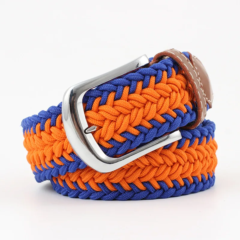 

2019 new arrived Elastic Canvas Belts for Women Knitted Buckle Adjustable Belt Male Canvas Belts for Jeans 9 Colors BL563
