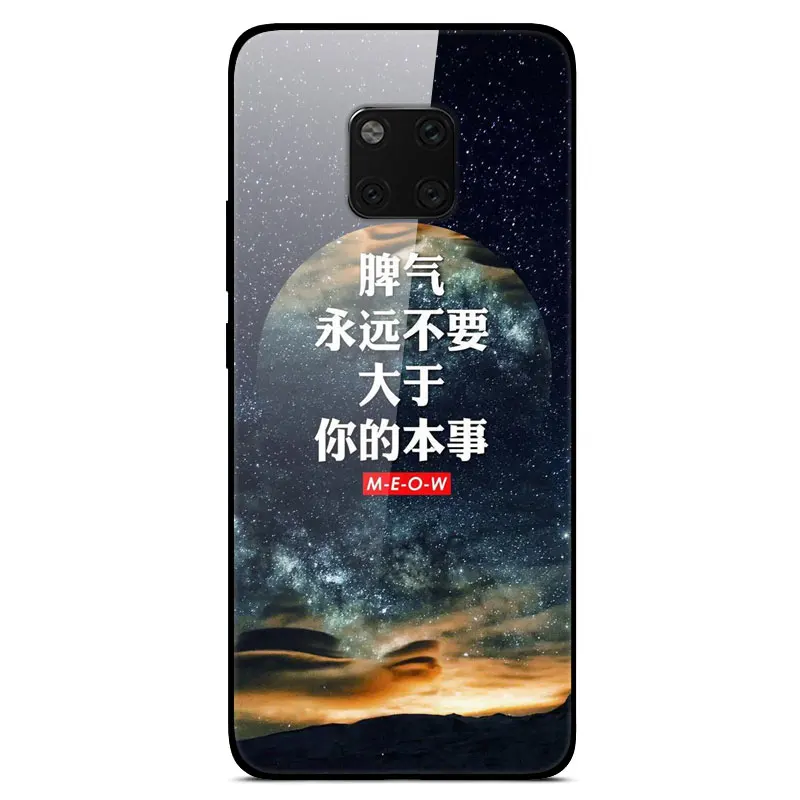 2 Для huawei Коврики 20 Pro Чехол закаленное Стекло жесткий чехол-накладка на заднюю панель для huawei Коврики 20 крышка планета мягкий TPU бампер на Коврики 20 Pro Coque - Цвет: 2