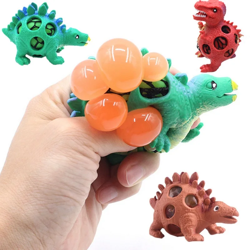 

Anti Stress Dinosaur Egg Mesh Squishy Grape Squeeze Funny Gadgets Relief Fidget Toys Anti Stress Dinosaur Grape Ball Kids Toys
