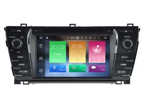Perfect Android 8.0 CAR Audio DVD player FOR TOYOTA COROLLA 2014 gps Multimedia head device unit receiver BT WIFI 0