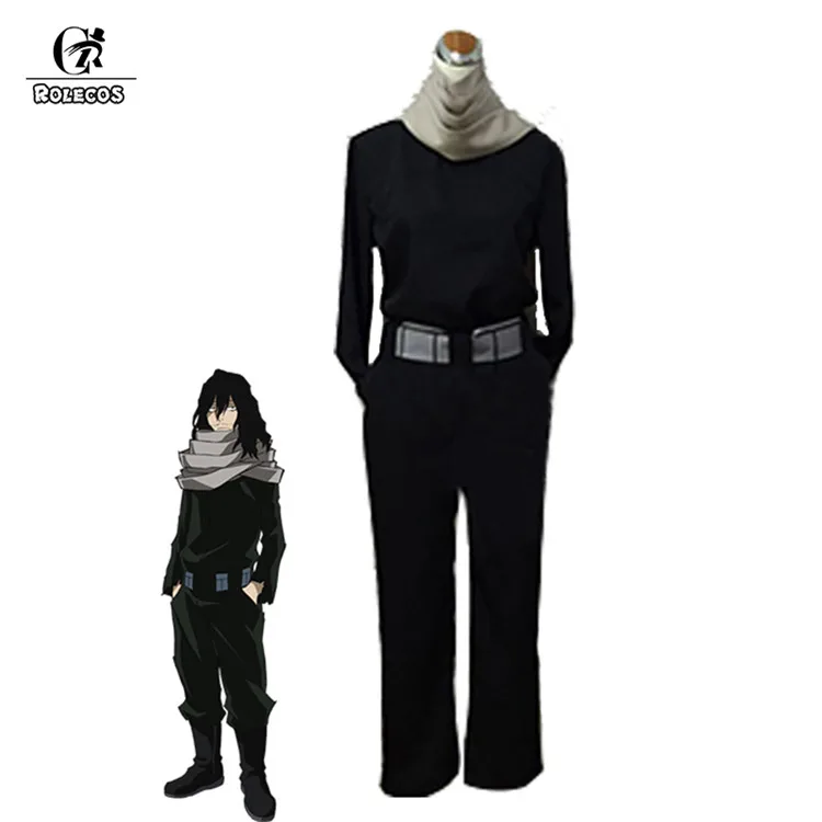 Rolecos аниме мой герой Academia Косплей Костюм Shouta Aizawa костюм боевые костюмы для мужчин косплей костюм черный Комбинезоны - Цвет: CC3449A