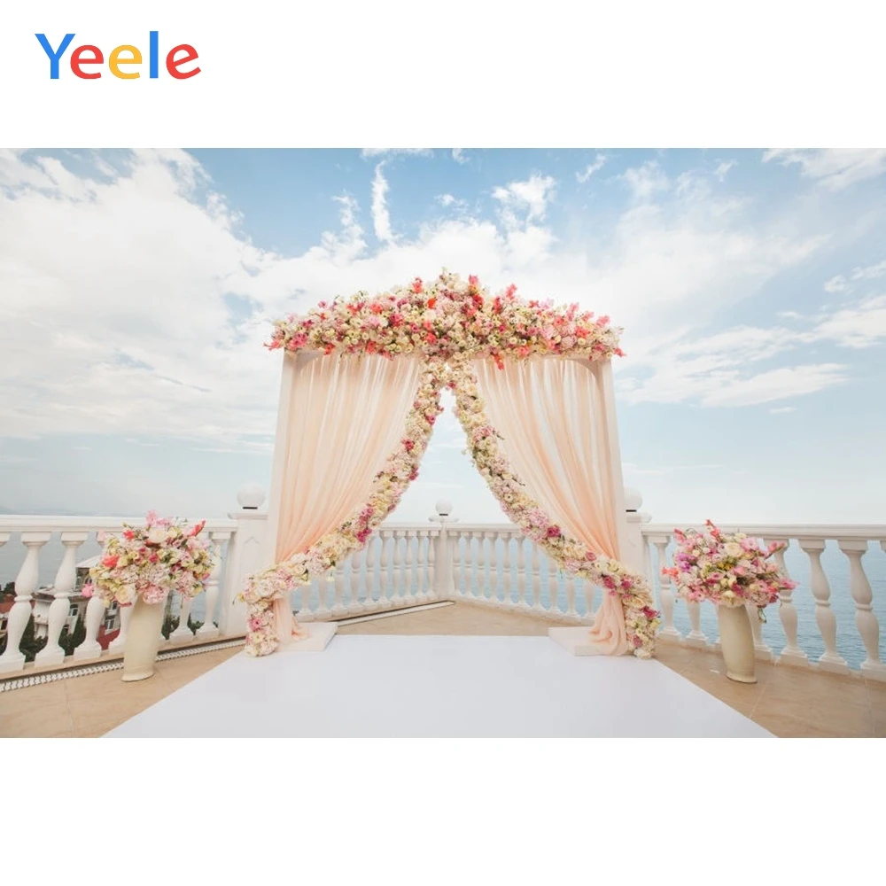 Yeele свадебный цветок фон для фотосъемки с изображением моря ковровое покрытие для день рождения, вечеринка, фото фоновая фотосъемка Фотофон для студийной съемки