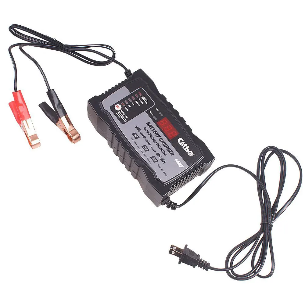 KATBO 2Amp Smart Battery Charger Maintainer 6V 12V Charging Selectivity