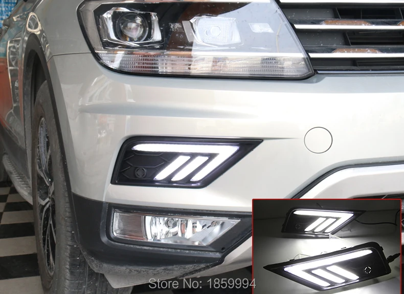 For 2016 2017 2018 VW Tiguan mk2 Turn off and turn Signal style DRL