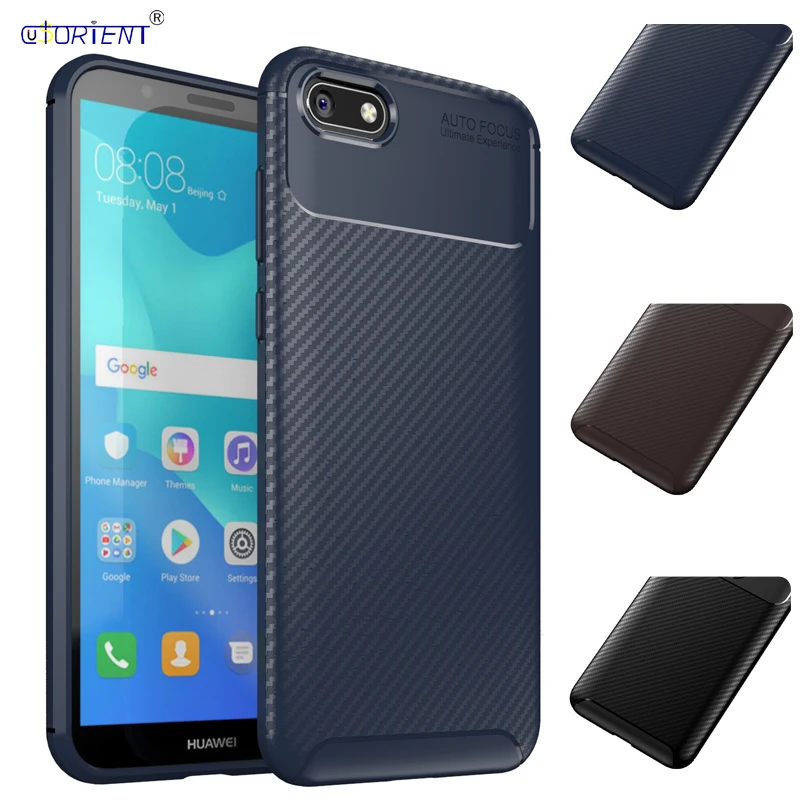 

Huawei Y5 Prime 2018 Honor 7A Enjoy 8E Lite Carbon Fiber Silicone TPU Case Y5 2018 DUA-L22 DUA-L21 DRA-LX2 DRA-L22 Phone Cover