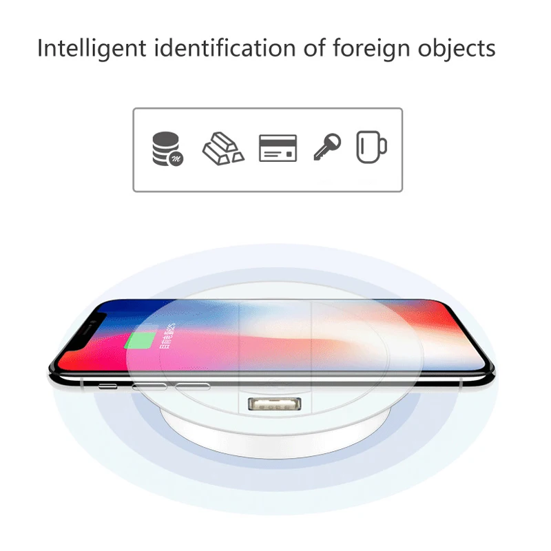 Embed Desktop Fast Wireless Charger Furniture Office Table Desk Mounted fast Charging Embedded For IPhone X XS Max Samsung S9 8