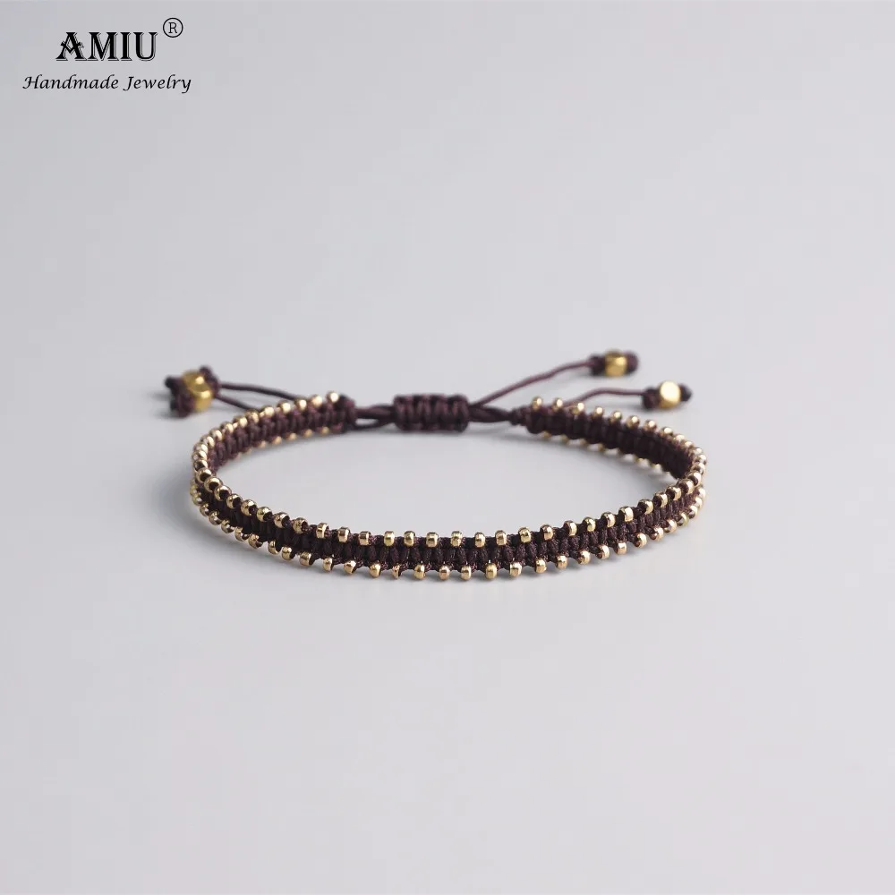 AMIU ручной работы браслет дружбы хиппи панк Красочная любовь к винтажу браслеты на удачу и браслеты для женщин и мужской браслет-амулет