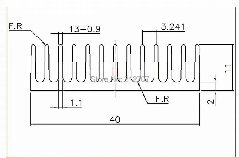 40x40x11mm heatsink 