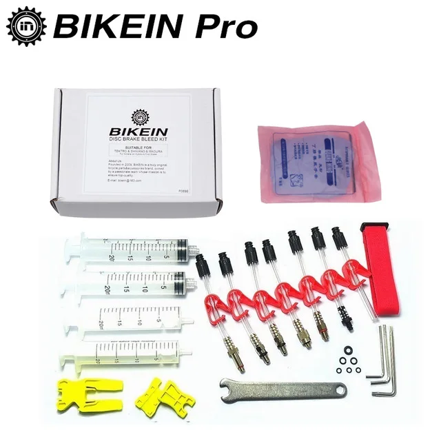 BIKEIN комплект гидравлического дискового тормоза для SHIMANO TEKTRO MAGURA минеральный велосипедный горный велосипед MTB масляная тормозная система ремонтные инструменты - Цвет: Белый