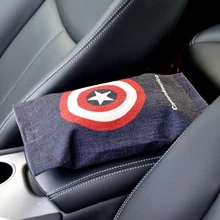 Марвел из Мстителей мультфильм в автомобиле сумка для салфеток Коробки Салфеток Для автомобилей чертежная бумага полотенца блок подлокотник тип авто аксессуары