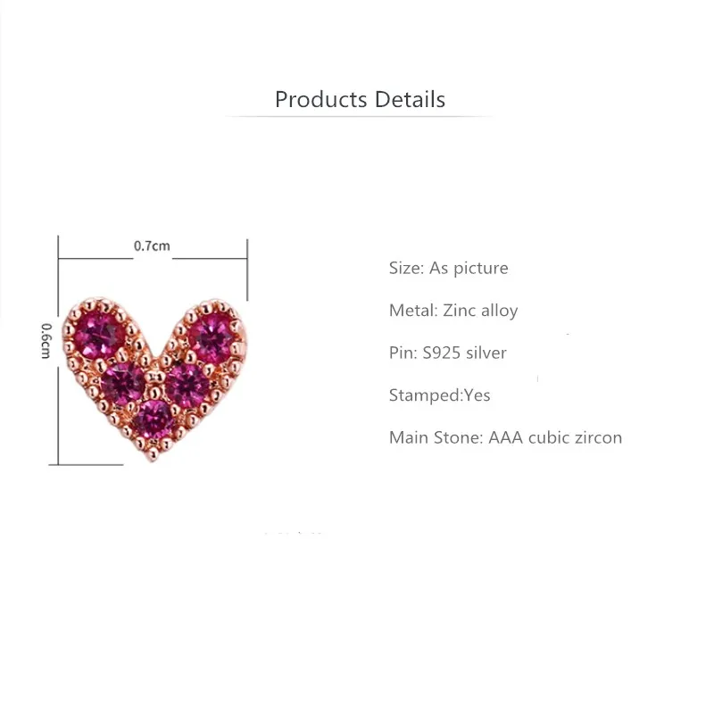 Mini Heart Stud earrings-2