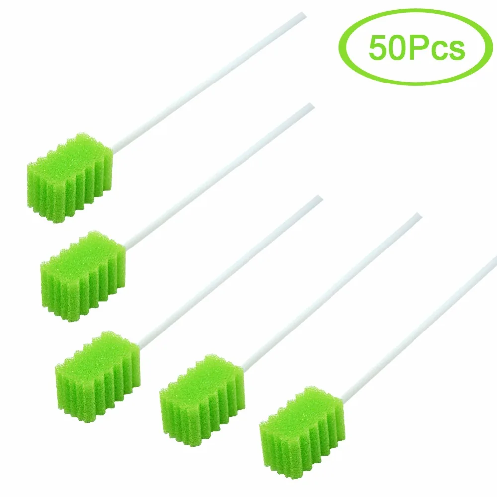150pcs Disposable Oral Care Sponge Swab Tooth Cleaning Mouth Swab