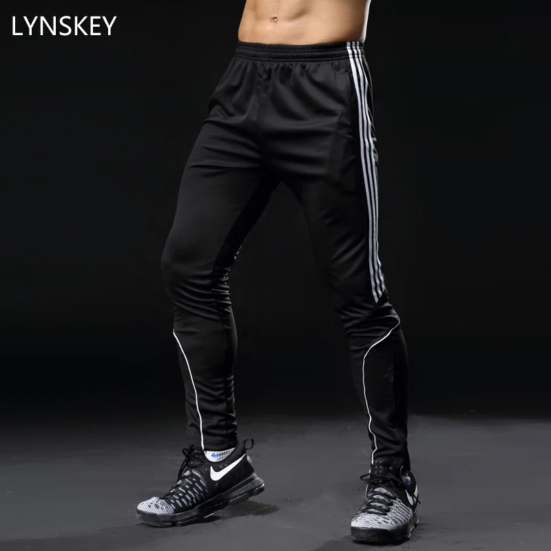 BINTUOSHI удобные мужские штаны для бега, дышащие тренировочные брюки, спортивная одежда, длинные штаны, леггинсы для фитнеса, штаны для спортзала - Цвет: Белый