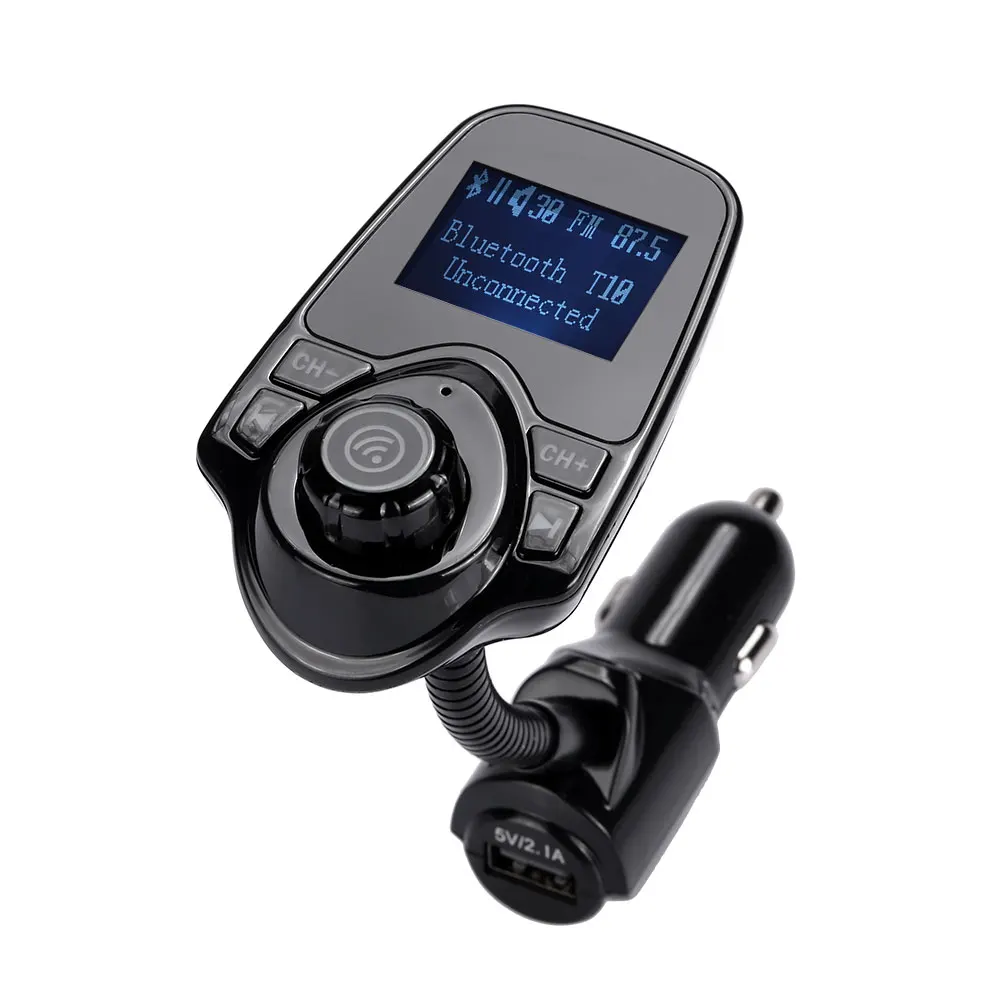 VEHEMO Bluetooth fm-передатчик аудио автомобиля mp3 плееры беспроводной в автомобиле FM модулятор музыка зарядное устройство Радио адаптер с ЖК-дисплей