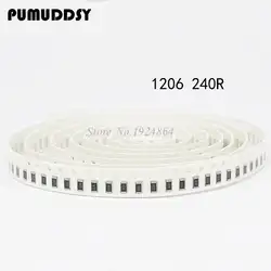 100 шт. SMD 1206 резистор 240 ом Резистор Чип 0,25 Вт 1/4 Вт 240R 241