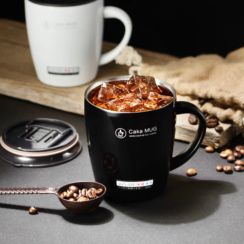 

1PCS Creative Stainless Steel Thermos Coffee Mug Tumbler Cup For Home Office School Gift Tea Milk Coffee Cup