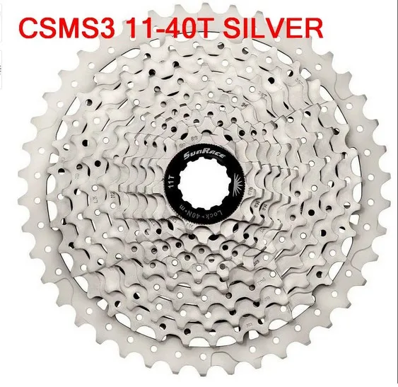 Sunracing CSMS3 CSMX3 11-40T 11-42T 10 скоростной широкий коэффициент велосипед mtb свободного хода 40t 42t кассета - Цвет: S3 11-40T silver