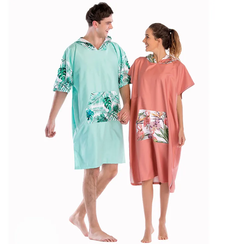 

Adult size printed poncho cape swimwear women coat quick dry beach poncho cape towel 110*75cm