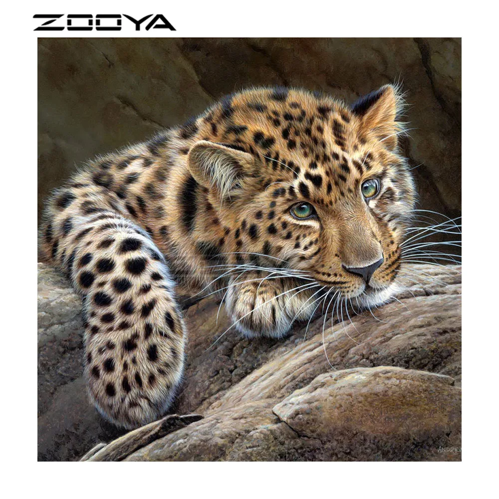 Алмазная картина ZOOYA 5D &quotсделай сам&quot квадратная вышивка с животными крестом