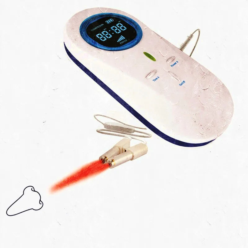 

Adult Only 650nm Rhinitis Therapy Device 15min Countdown Allergic Rhinitis Laser Treatment Instrument Portable Nose Treatment