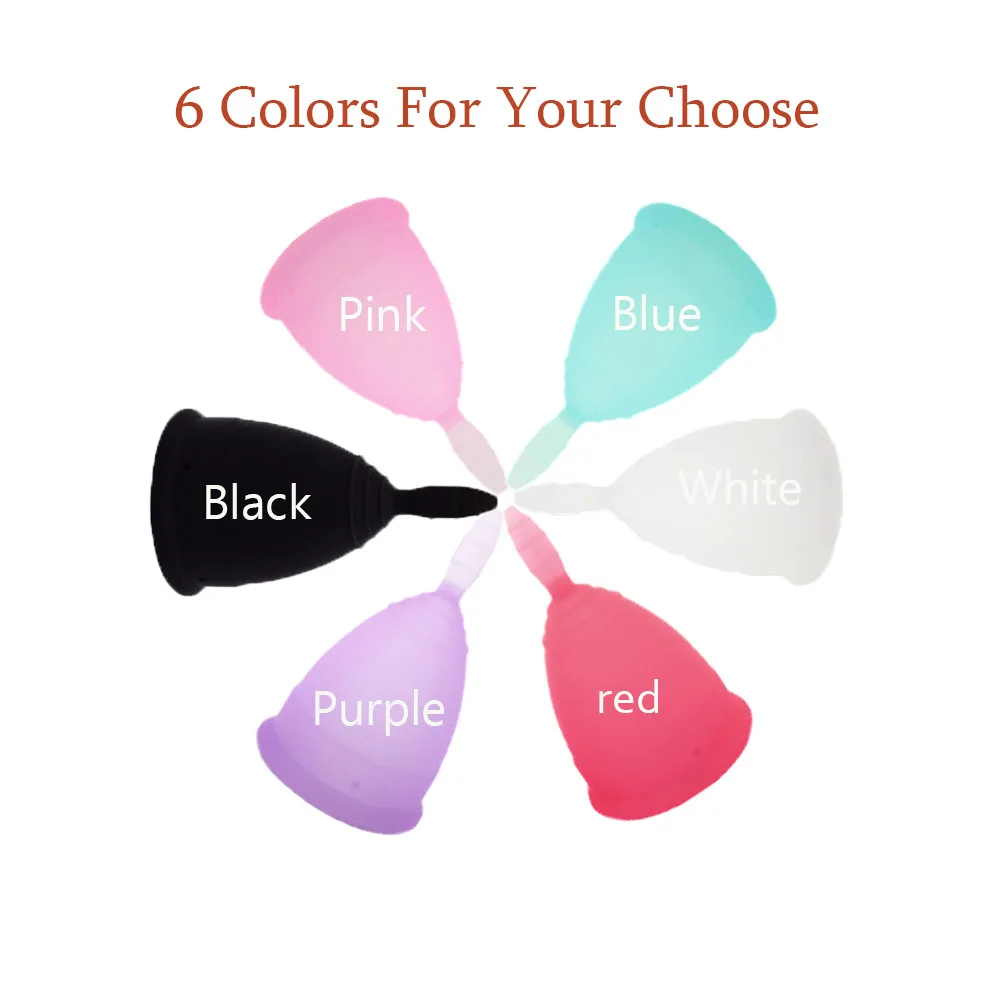 6 Color Hot Sale 1PC Menstrual Cup For Women Feminine Hygiene Medical Silicone Cup reusable and Comfortable Menstrual Cups