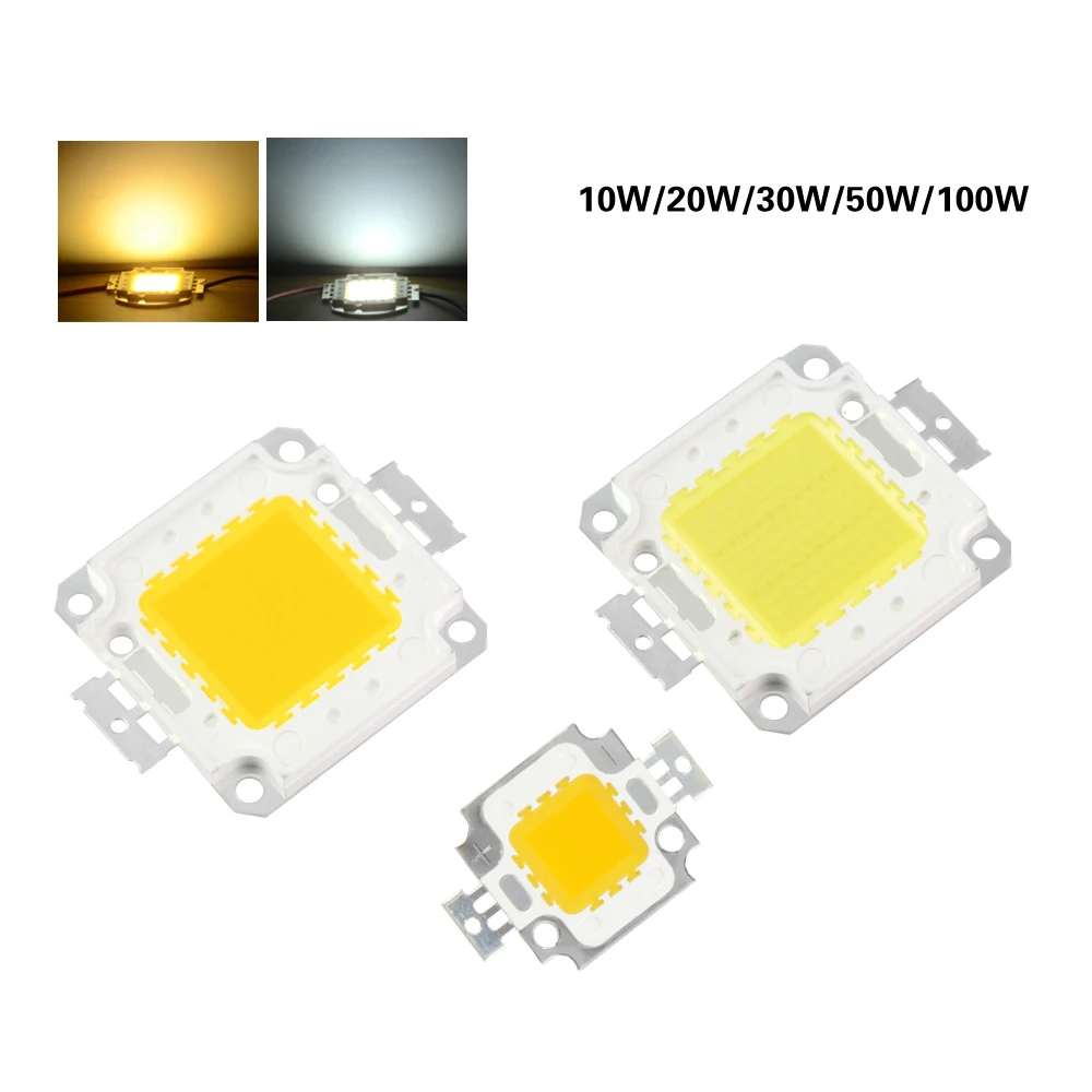 

High Bright COB LED Lamp Chip Bulb DC 12V 36V 10W 20W 30W 50W 100W DIY Spotlight Floodlight Bulb Chip Warm White Cool White