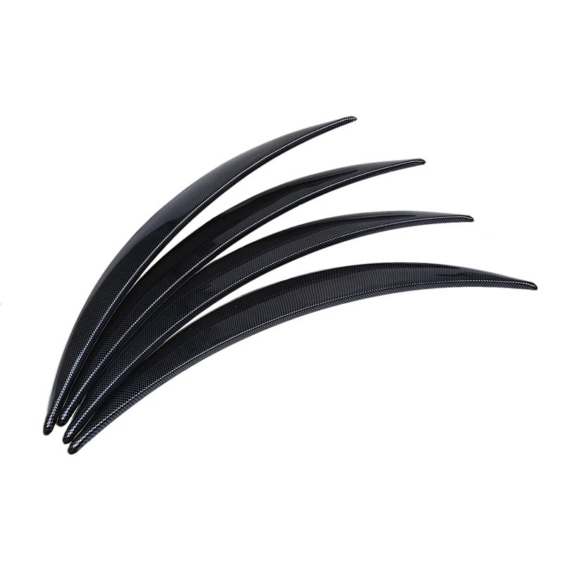  POSSBAY Car Wheel Eyebrow Arch Wheel Eyebrow Protector Chrome/Imitation Carbon Fiber Mud Guard Univ