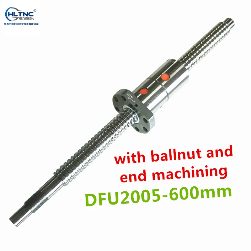 20 мм линейный шариковый винт 1 шт. RM2005 рулонный L = 600 C7 + DFU2005 двойная шариковая