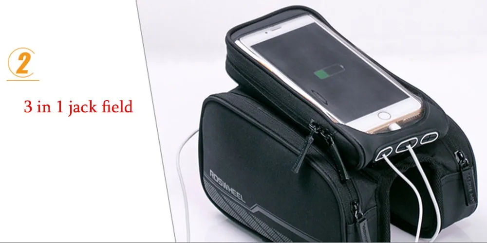 ROSWHEEL 5,7 дюймов Сенсорный экран чехол для телефона чехол 3 in1 Водонепроницаемый верхней рамы трубка сумка для велосипеда велосипедная сумка панье