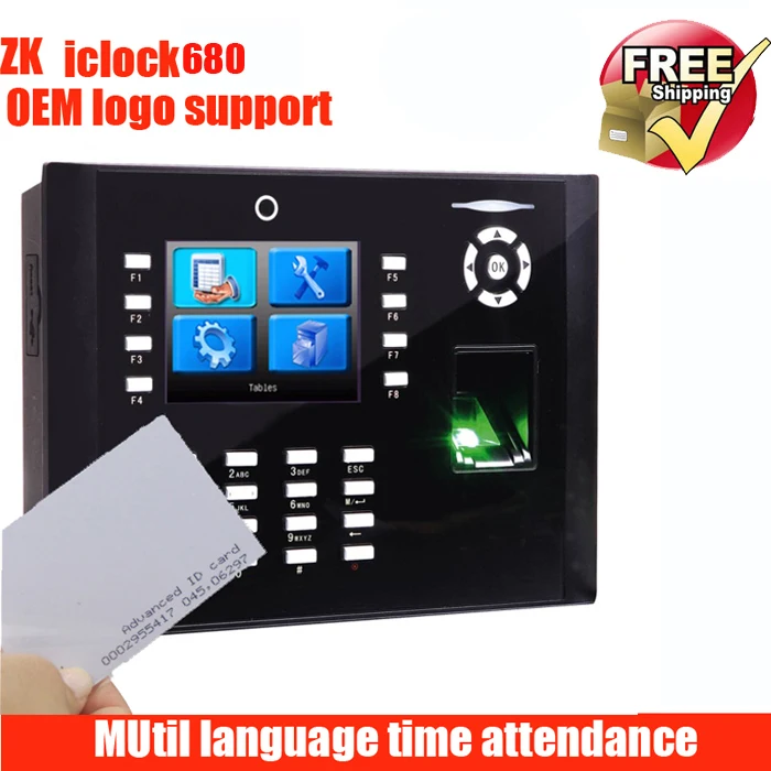 

ZK Iclock680 TCP/IP Fingerprint Access Control RFID Card With ADMS Door Access Control System And Time Attendance
