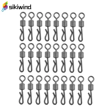 

75pcs/lot Large Long Body Q-Shaped Black Quick Change Swivels For Carp Fishing Size Fishing Terminal Tackle Accessories pescaZ60