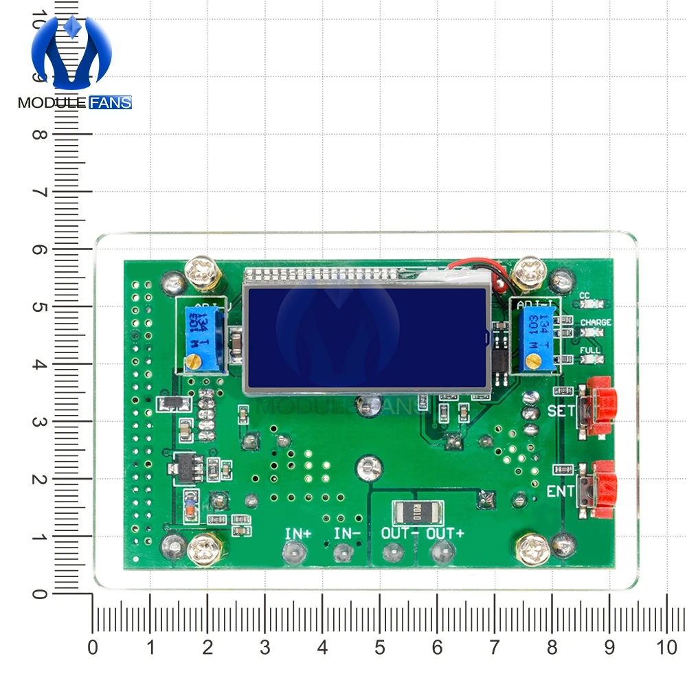 Adjustable 10A lcd двойной дисплей Регулируемый CC CV повышающий блок питания модуль повышающего преобразователя с корпусом корпуса