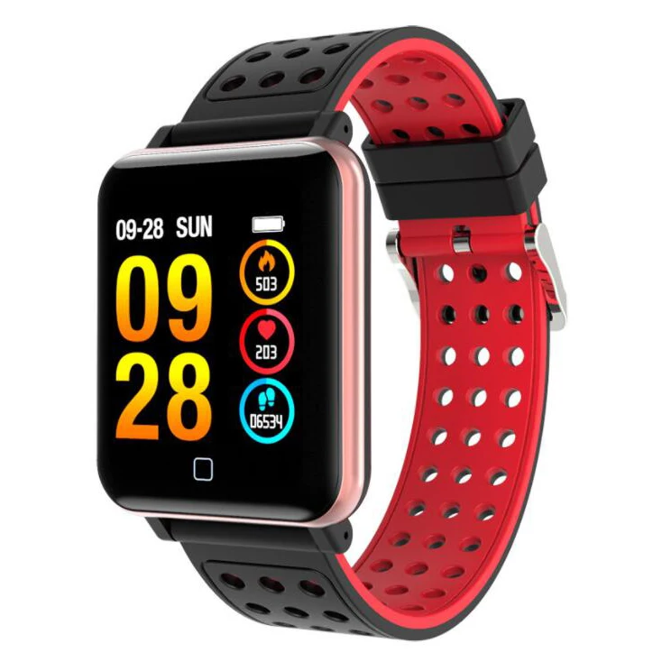 Smart watch M19 1.3 Inch IPS Bluetooth Weather Step Heart Rate Blood Pressure Oxygen Monitoring 8 Sports Mode Bracelet Gifts