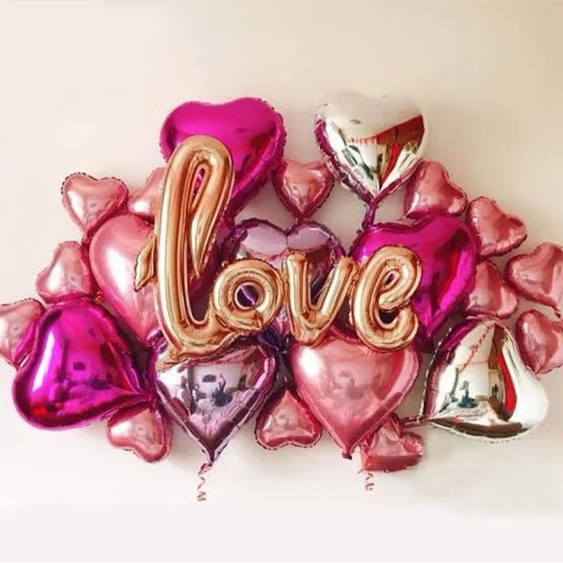 

Rose Gold Love Balloon Letter Foil Balloon Hen Party Bachelorette Party Accessories Wedding Decor Bridal Shower Favors celebrati