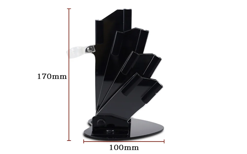 Подставка для ножей используется для " 4" " 6" Керамический нож+ одна Овощечистка Высококачественный акриловый держатель ножей черный блок ножей